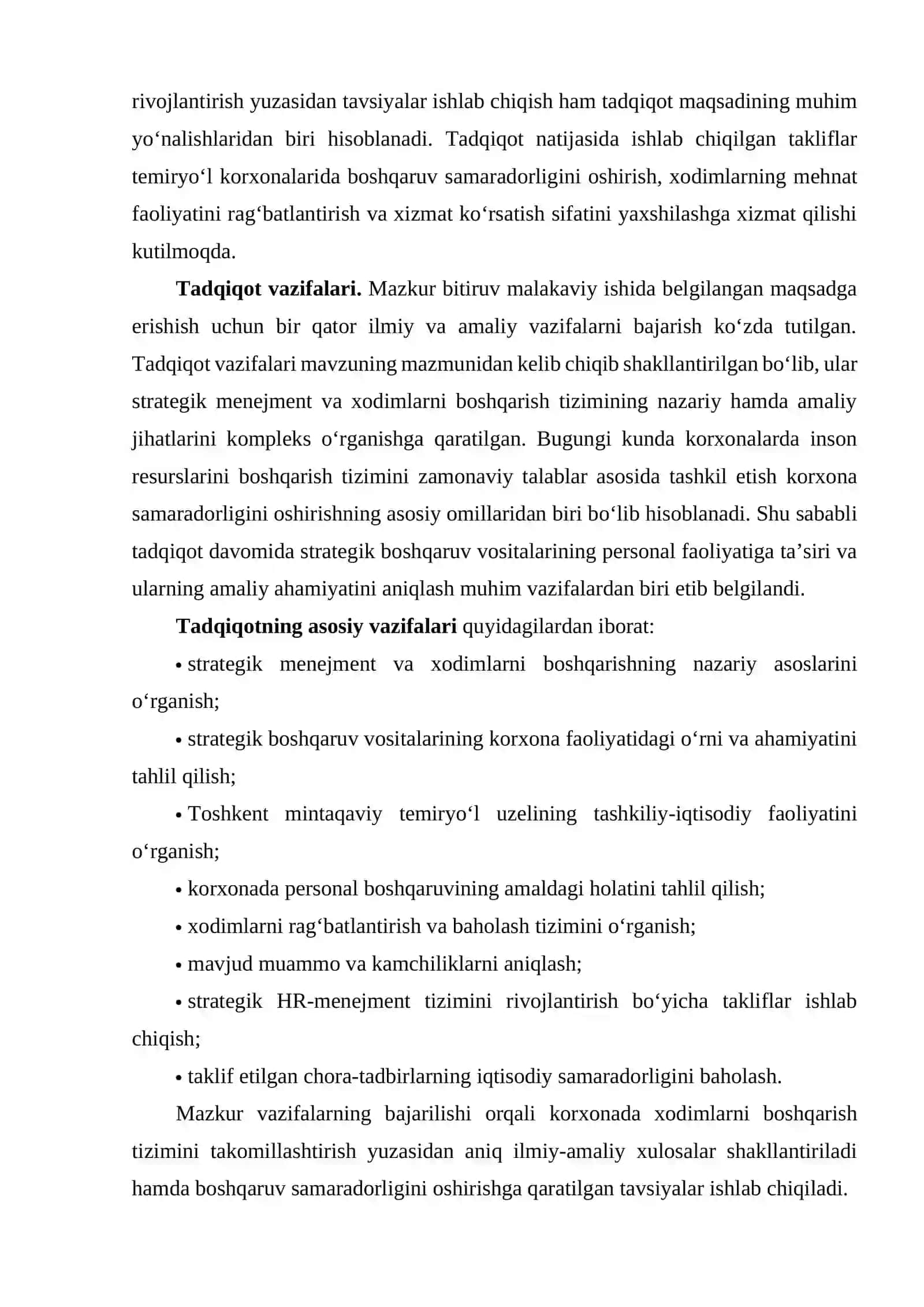 Korxonada strategik menejment va xodimlarni boshqarishni takomillashtirish 4