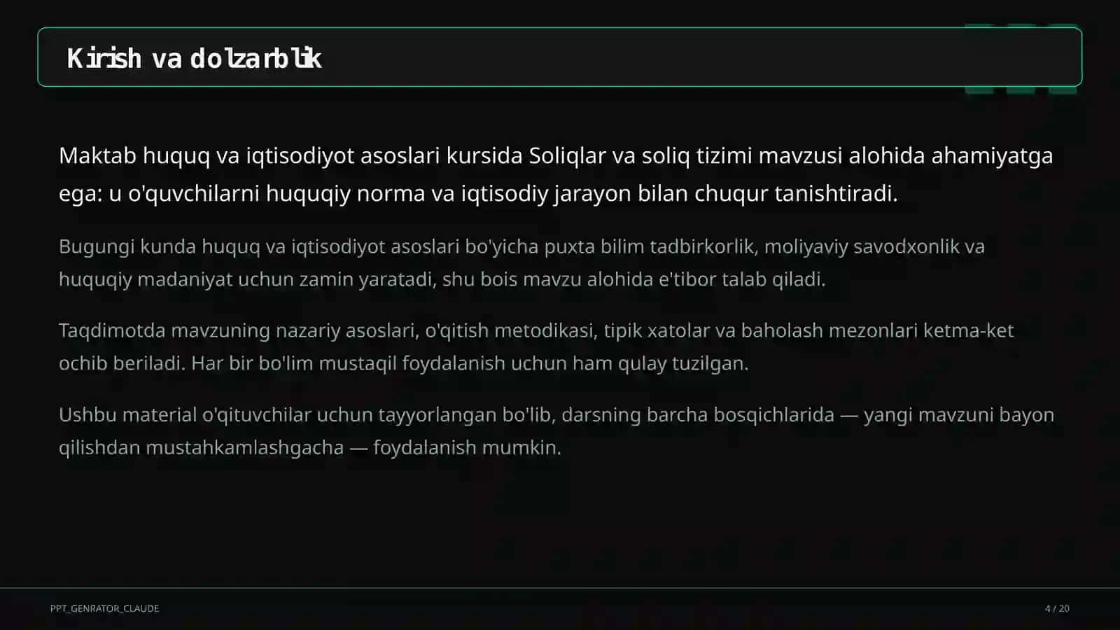 Soliqlar va soliq tizimi (10-sinf) 4