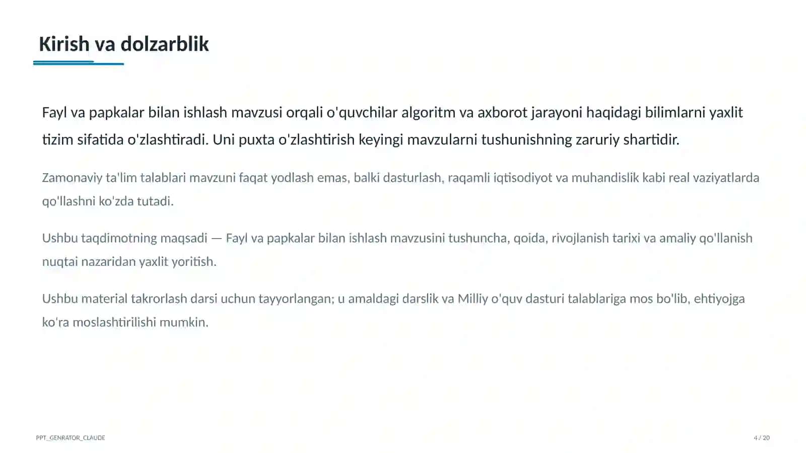 Fayl va papkalar bilan ishlash (5-sinf) 4