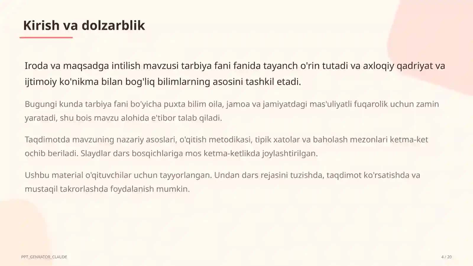 Iroda va maqsadga intilish (9-sinf) 4