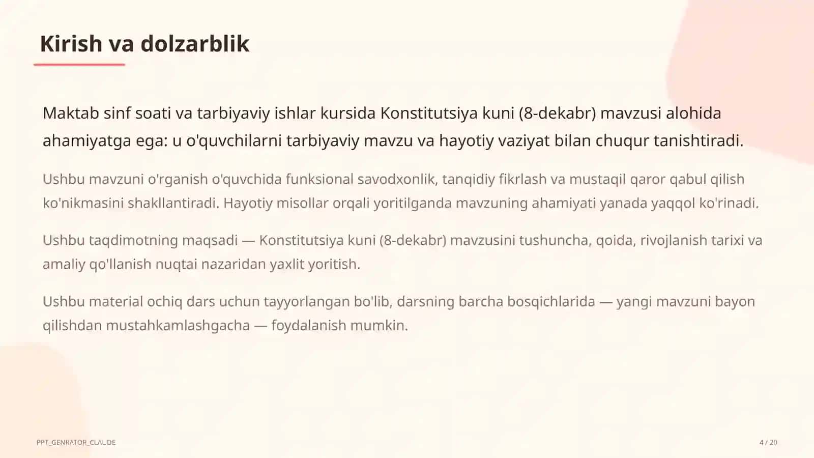 Konstitutsiya kuni (8-dekabr) 4
