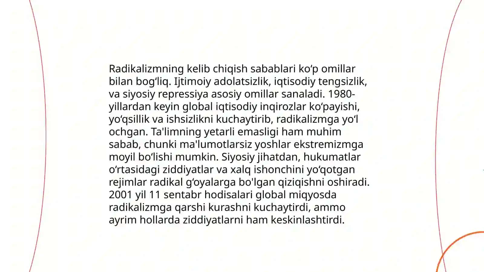 Diniy fundamentalizm, radikalizm va terrorizm xavfsizlikka tahdid 4