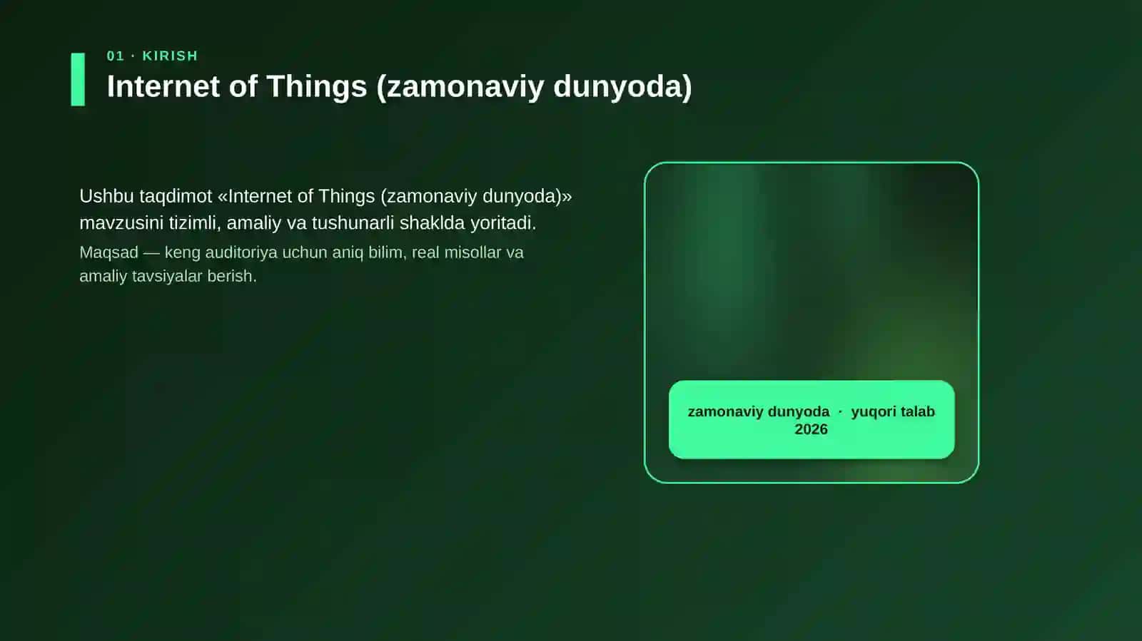 Internet of Things (zamonaviy dunyoda) 4