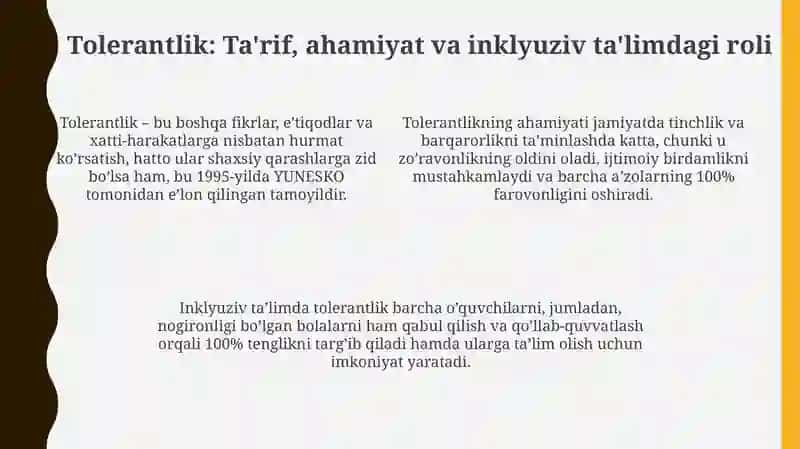 Inklyuziv ta'lim tolerant muhitni yaratish resursi sifatida 4