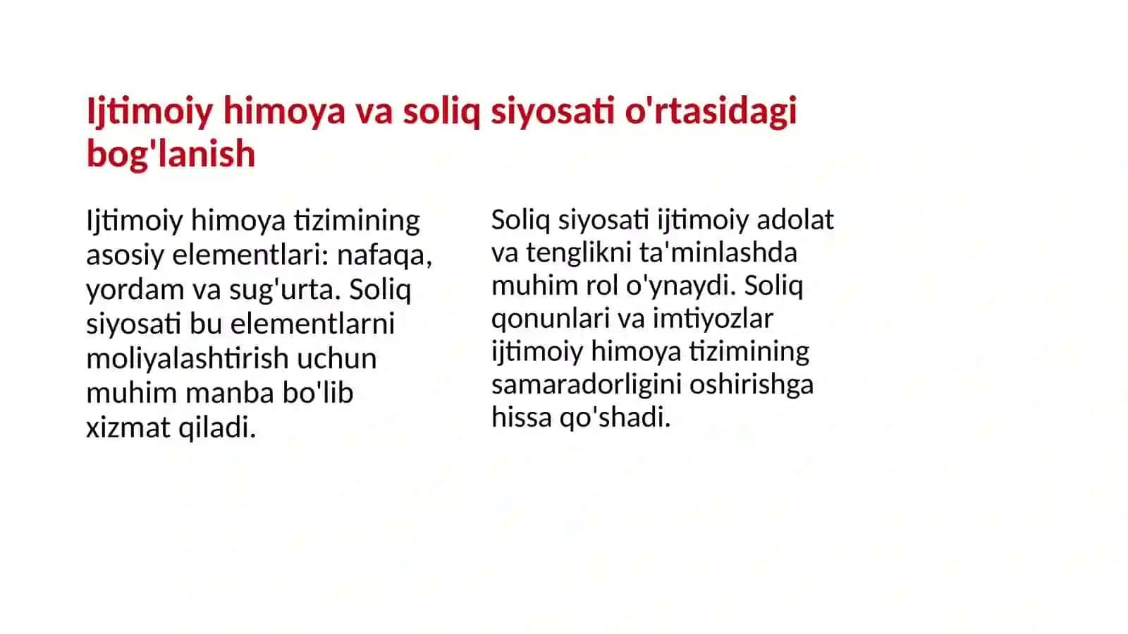 Soliq siyosati va ijtimoiy himoya 4