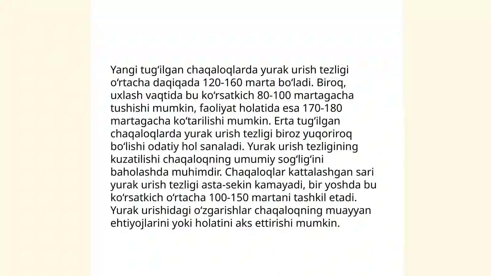 Postnatal davrining fiziologik kōrsatkichlari 4