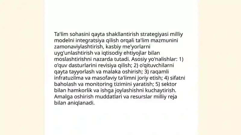 Kadrlar Tayyorlash Milliy Modeli 4