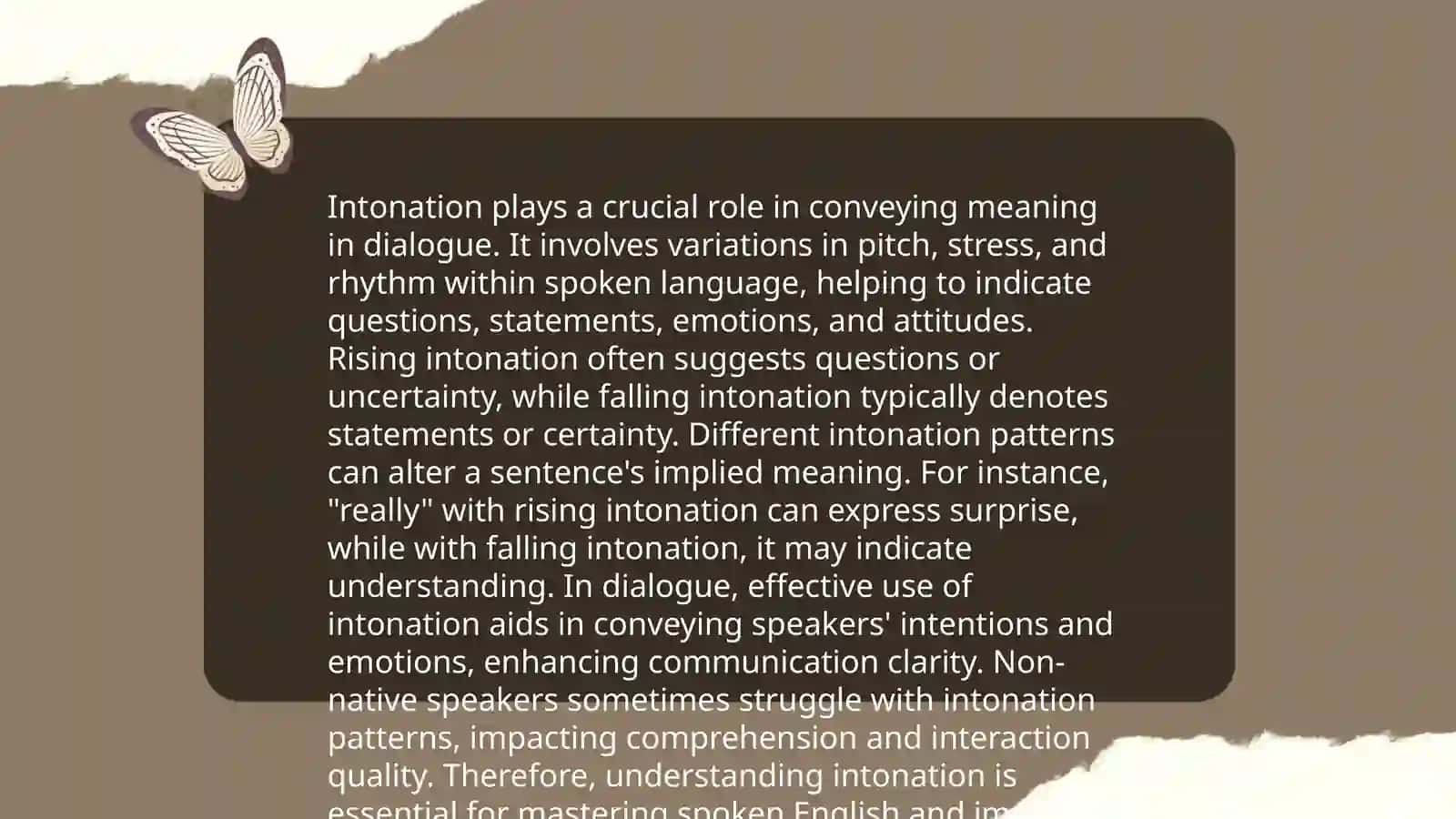 Phonological features of spoken discourse: intonation; tone; pause 4