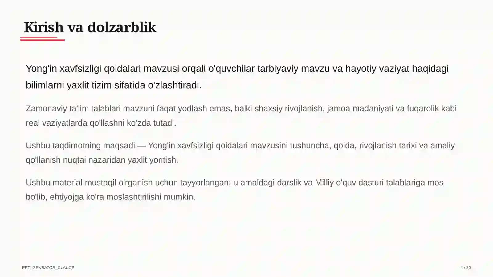 Yong'in xavfsizligi qoidalari 4