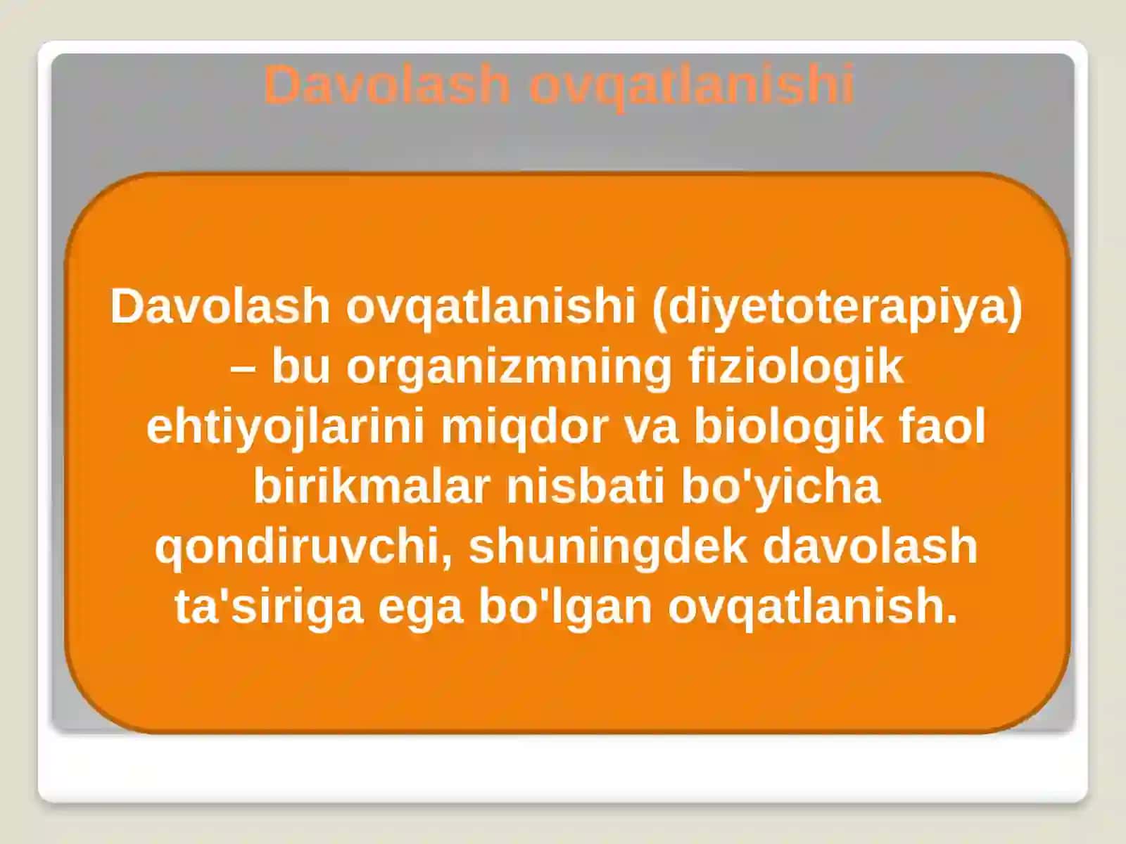 Statsionarda bemorlar ovqatlanishini tashkil qilish 4