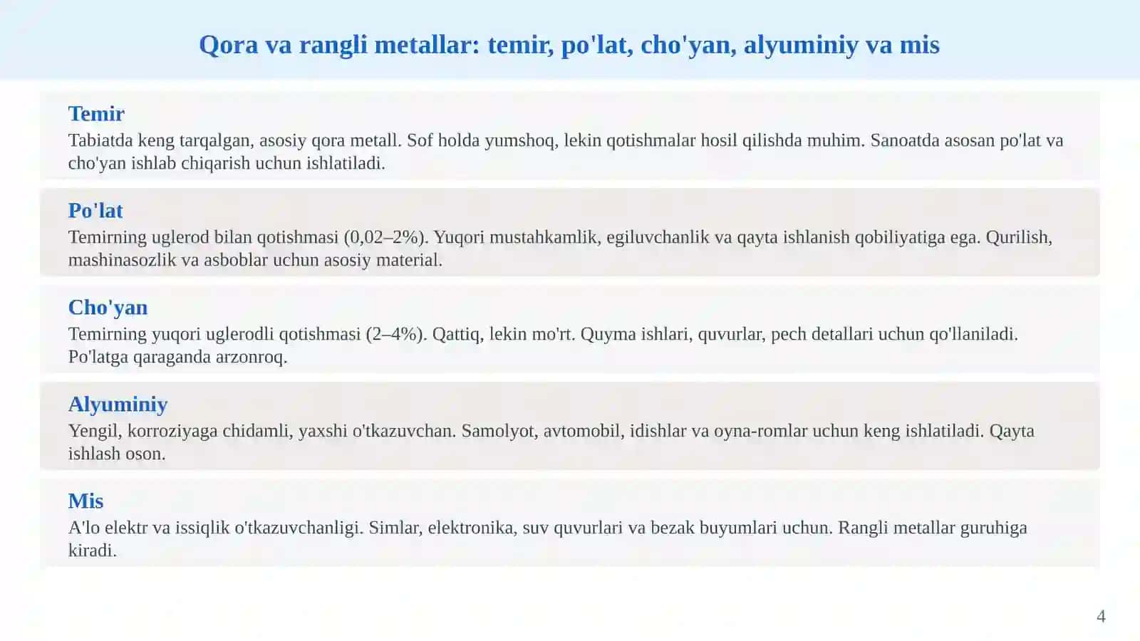 Metallarga ishlov berish texnologiyasi 4