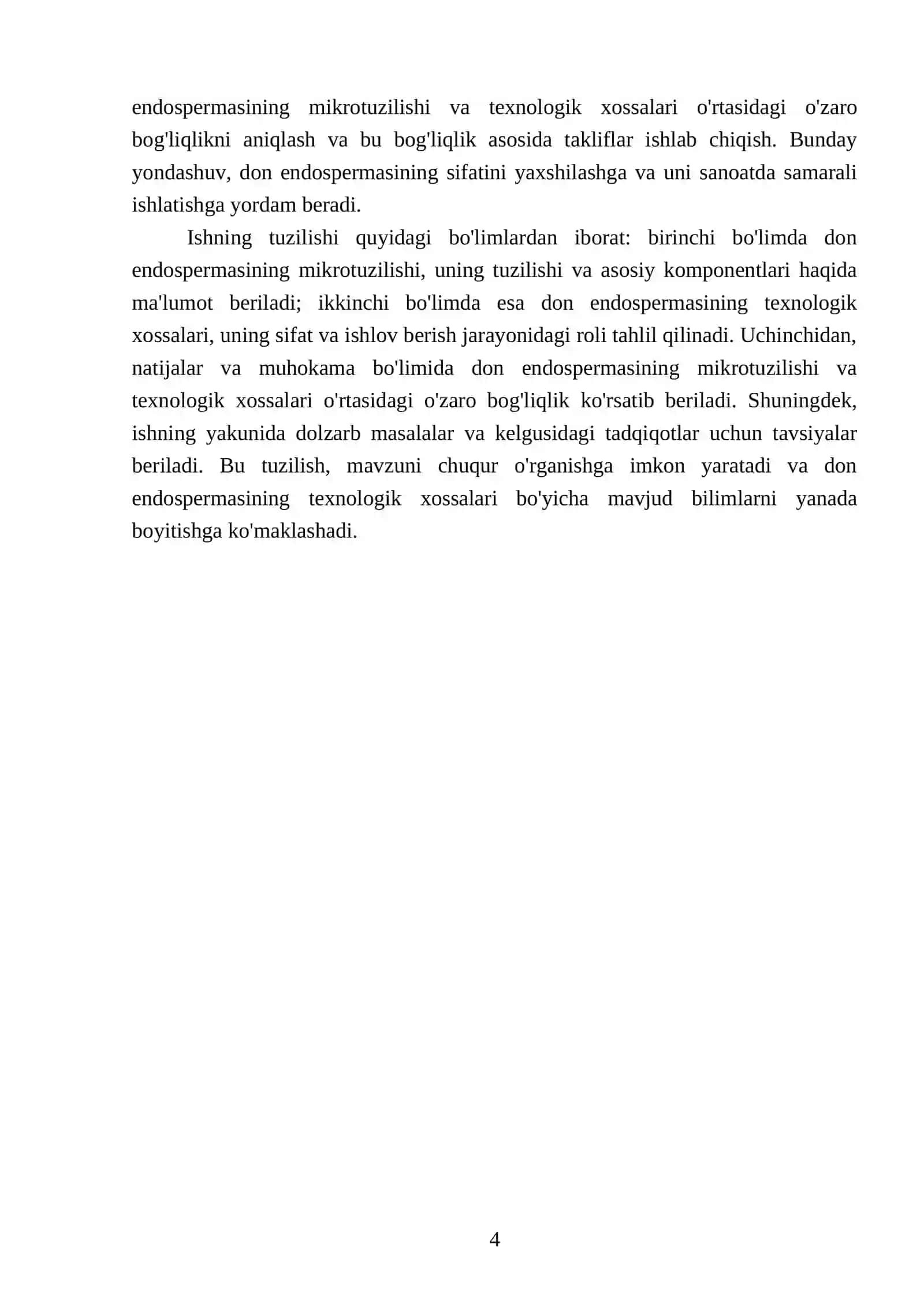 Don endospermasi mikrotuzilishining donning texnologik xossalariga ta’siri 4