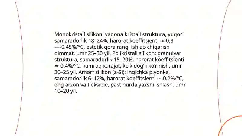 Quyosh batareyalari ishlash prinsipi 4