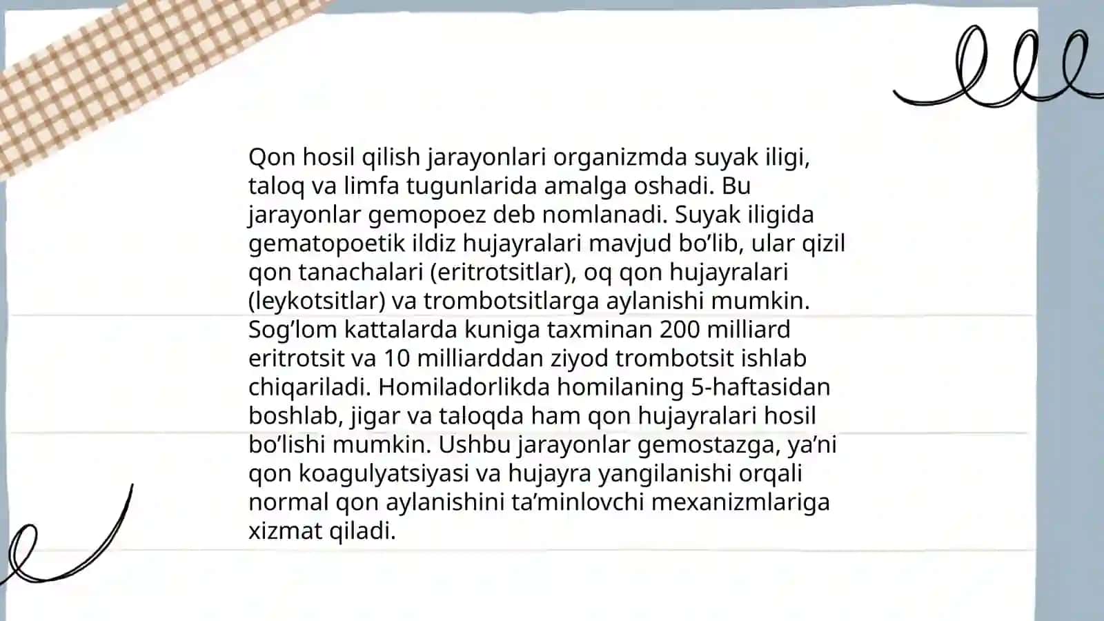 Qon hosil qilish sistemasining filalogiyasi 4