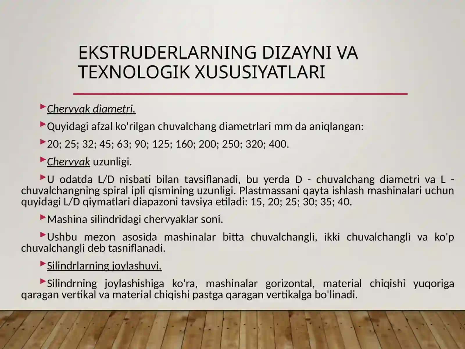 BIR SHNEKLI EKSTRUDER MASHINASINING KONSTRUKSIYASINI LOYIHALASH 4