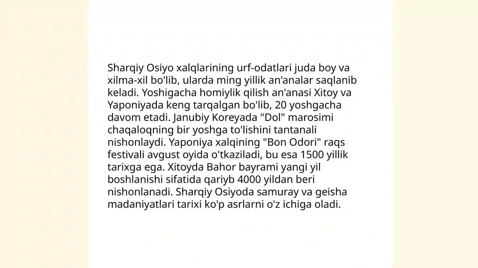 Janubi -sharqiy osiyo va sharqiy xalqlari etnologiyasi 4