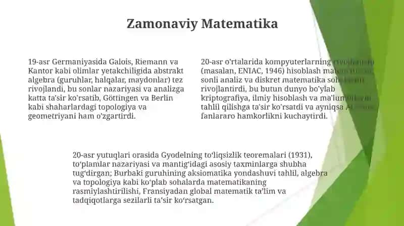 Matematikani rivojlanish davri 4