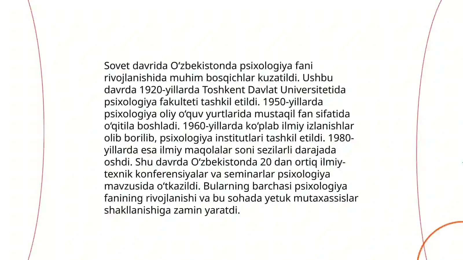 O‘zbekistonda pisxologiya fanining rivojlanish tarixi 4