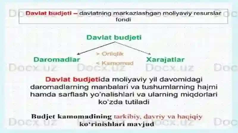 Davlat byudjetining mohiyati va ahamiyati 4