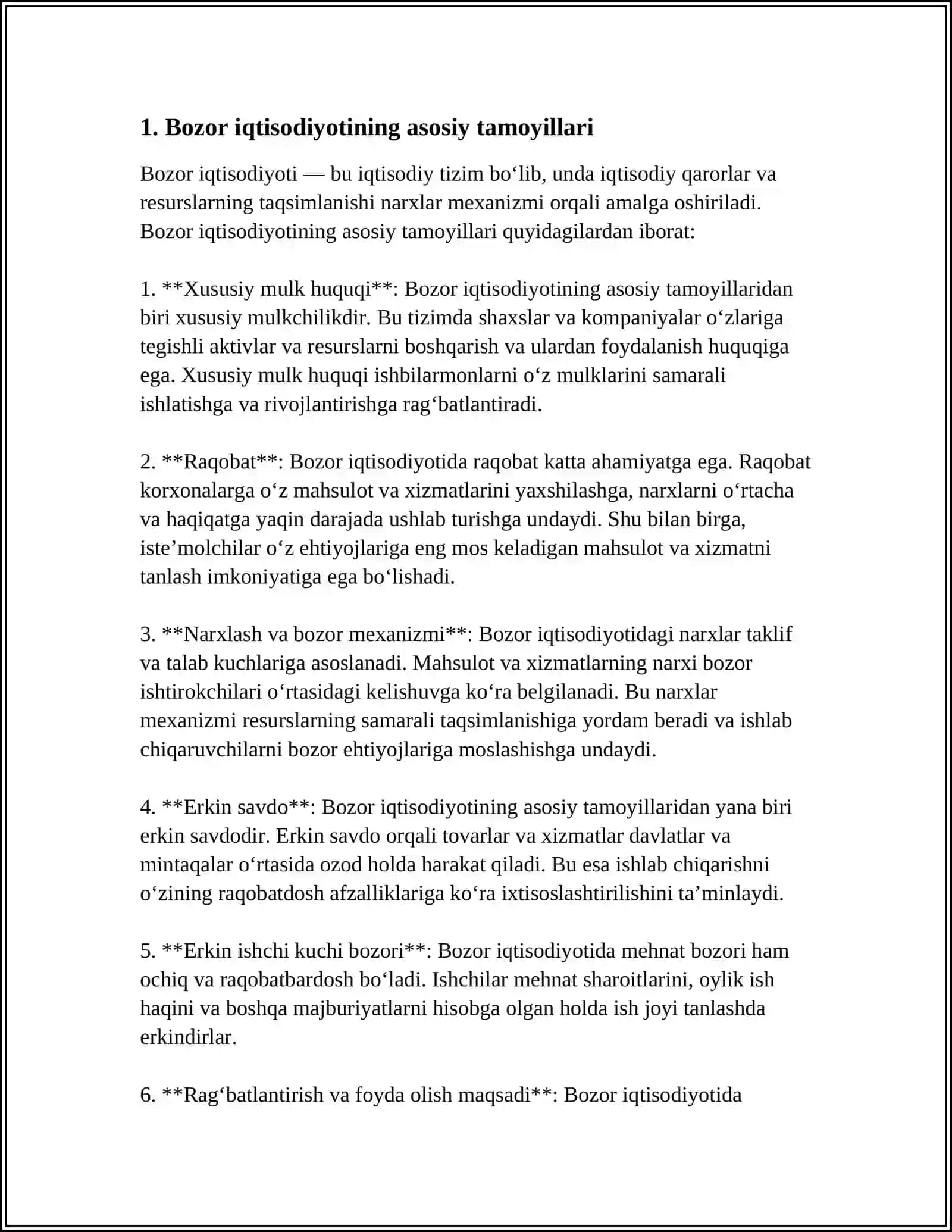 BOZOR IQTISODIOTINING MAZMUNI VA AMAL QILISHI 4
