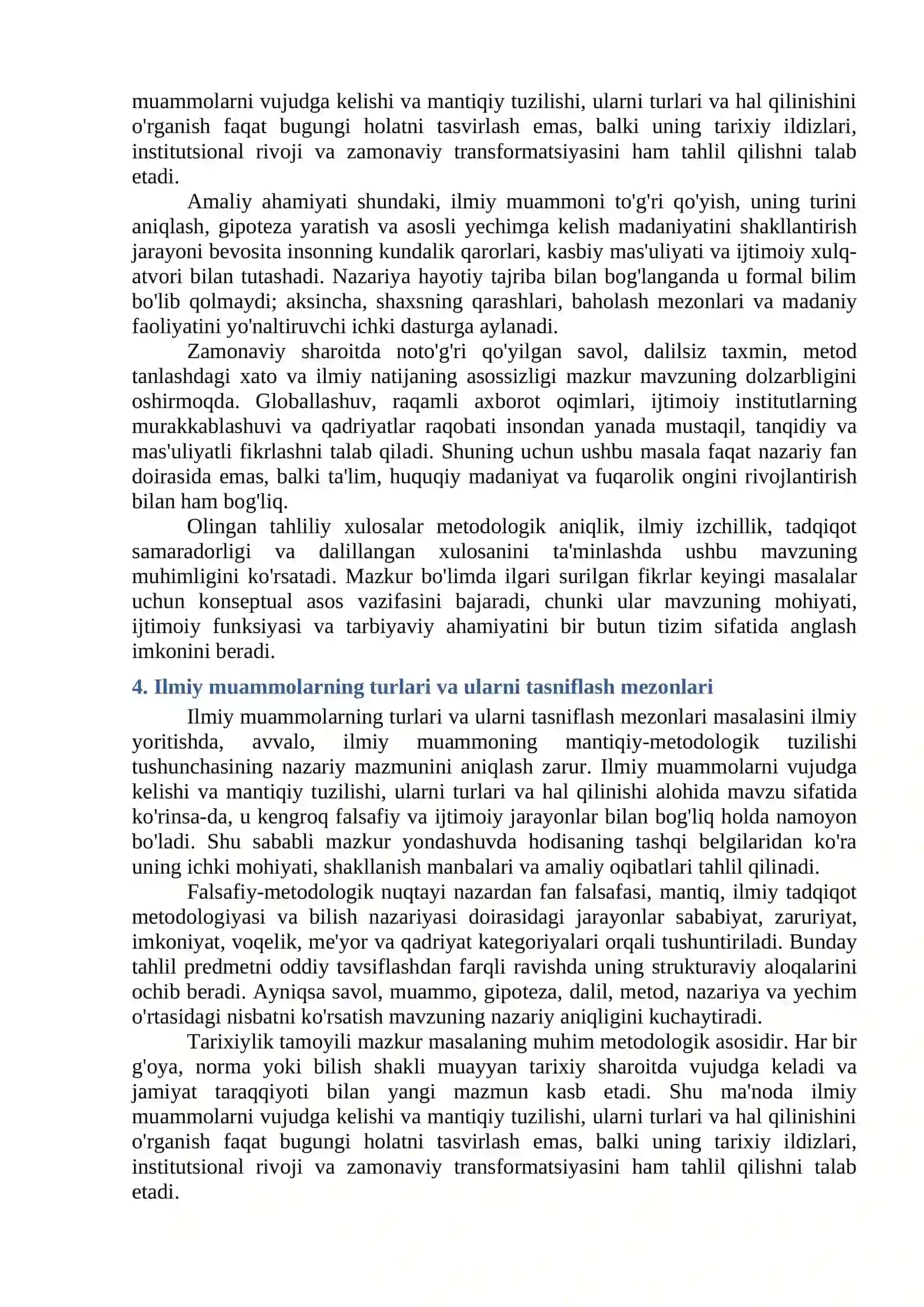 Ilmiy Muammolarni Vujudga Kelishi va Mantiqiy Tuzilishi 4