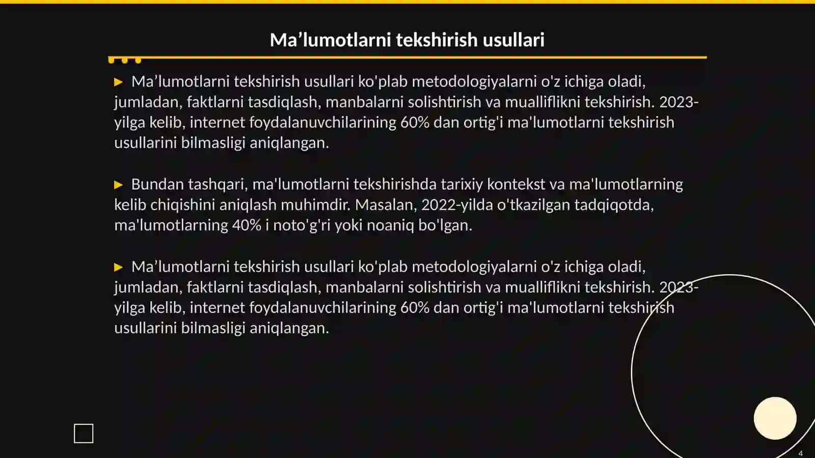 Internetdagi ma’lumotlarni tekshirish 4