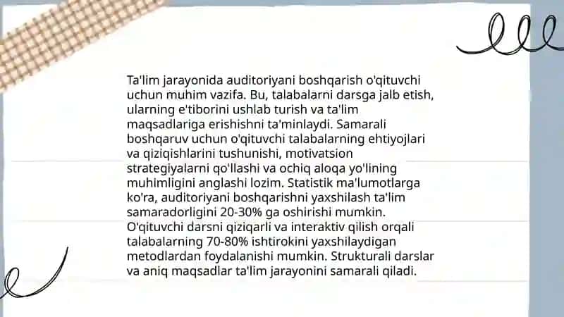 Auditoriya boshqaruvi va uning huquqiy asosi 4