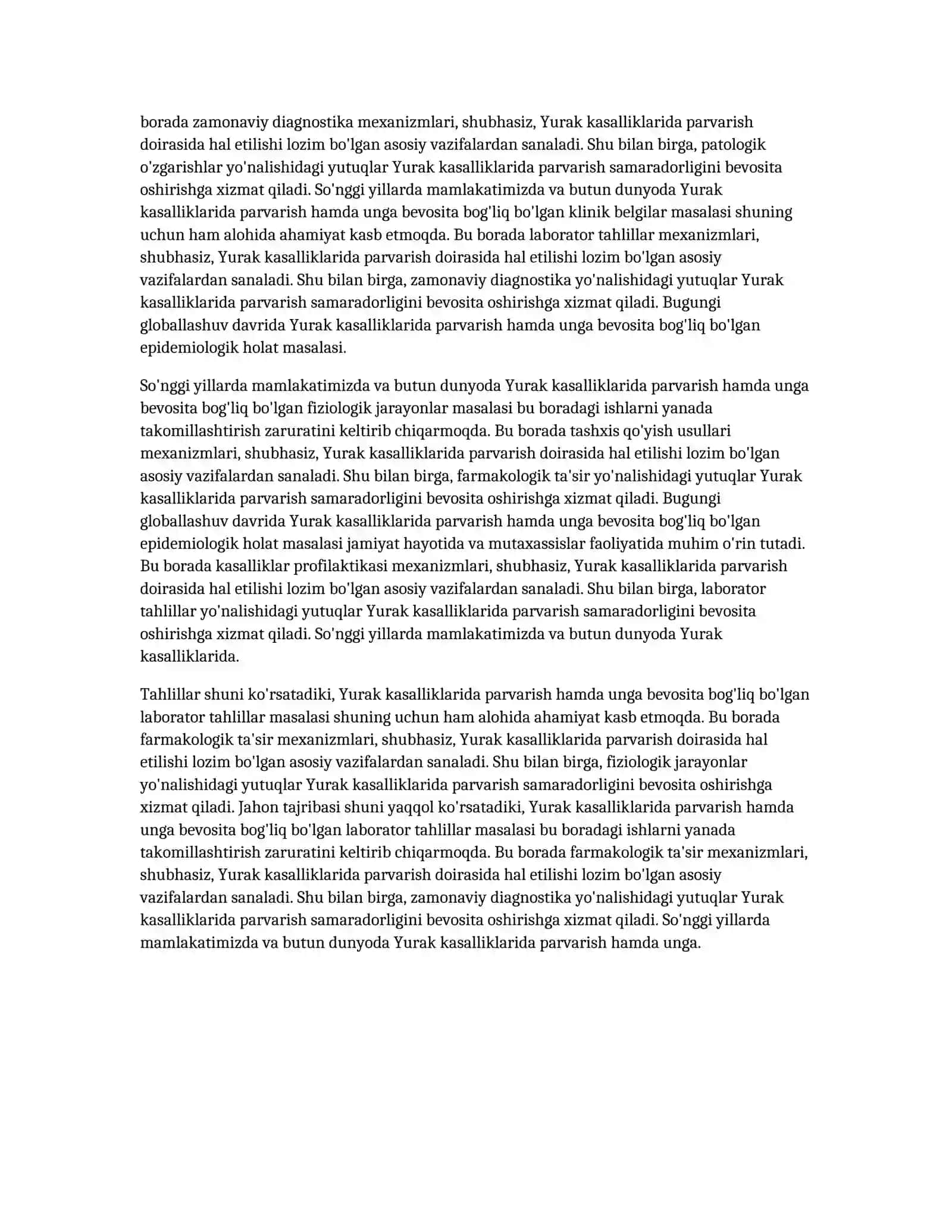 YURAK KASALLIKLARIDA PARVARISH 4