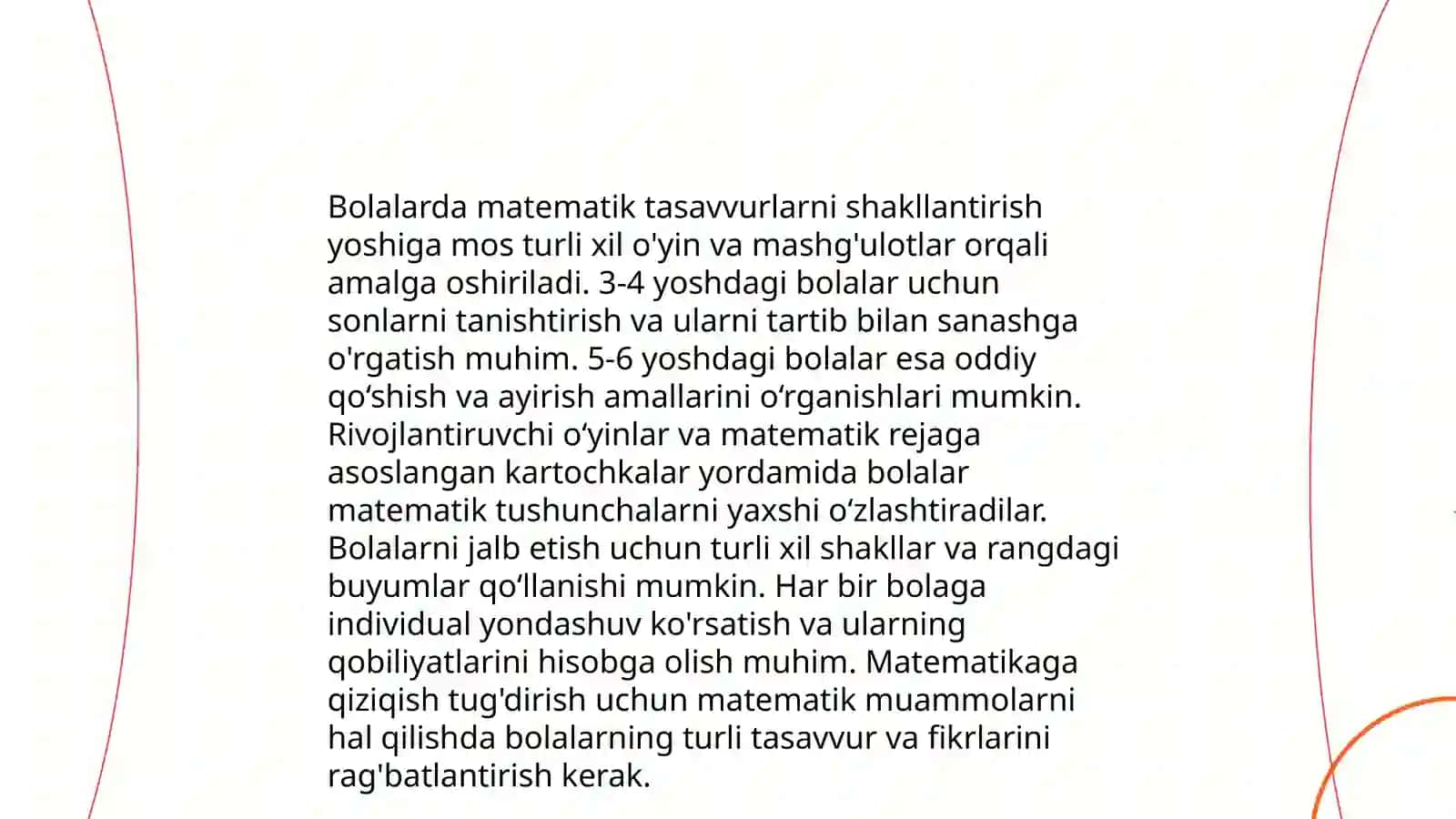 Mental arifmetikaning bolalar matematik tasavvurlarni shakllantirishdagi ahamiyati 4