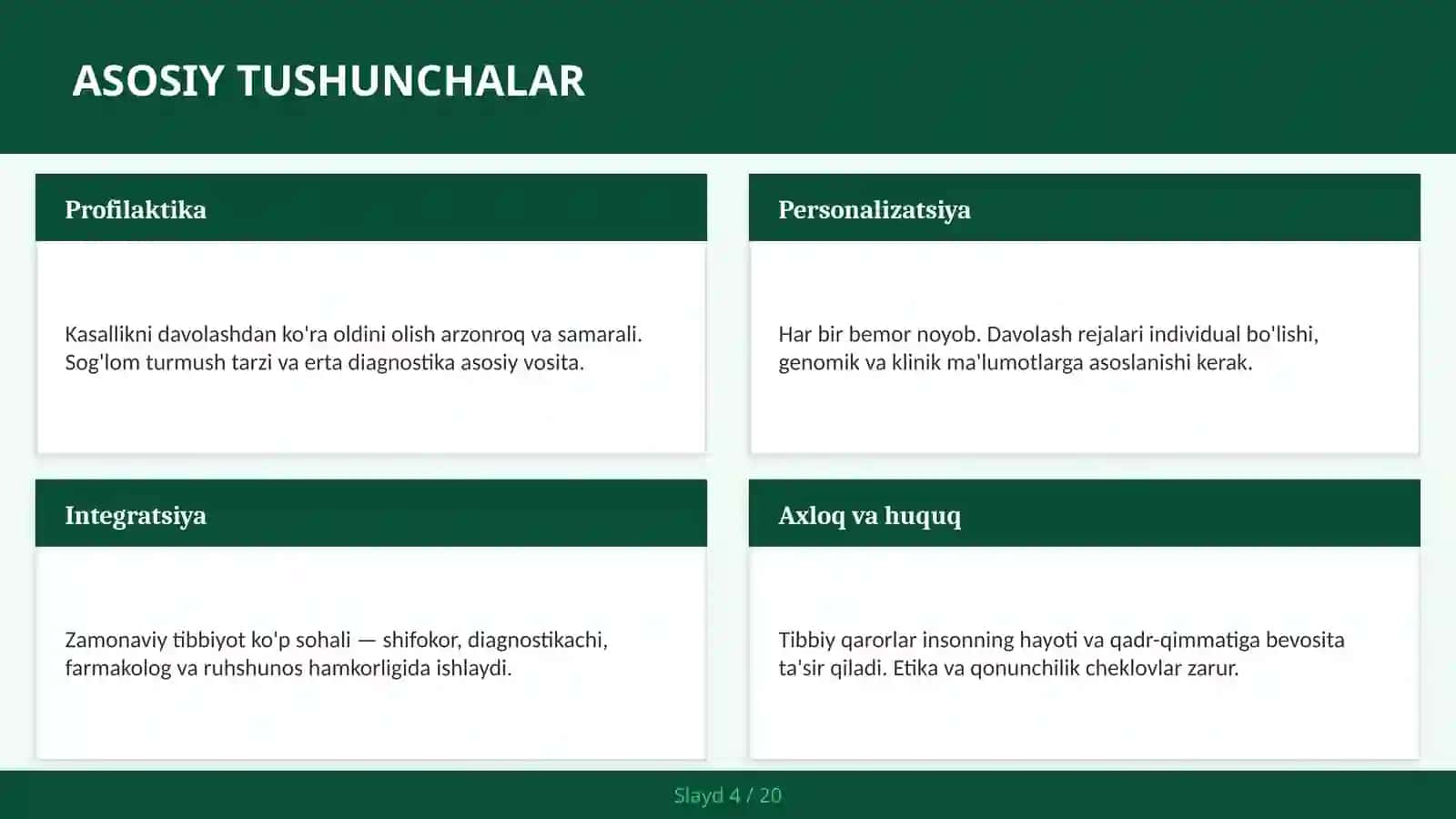SARATON KASALLIGINI ERTA ANIQLASH SI va onkologiya inqilobi — o'qituvchilar uchun 4