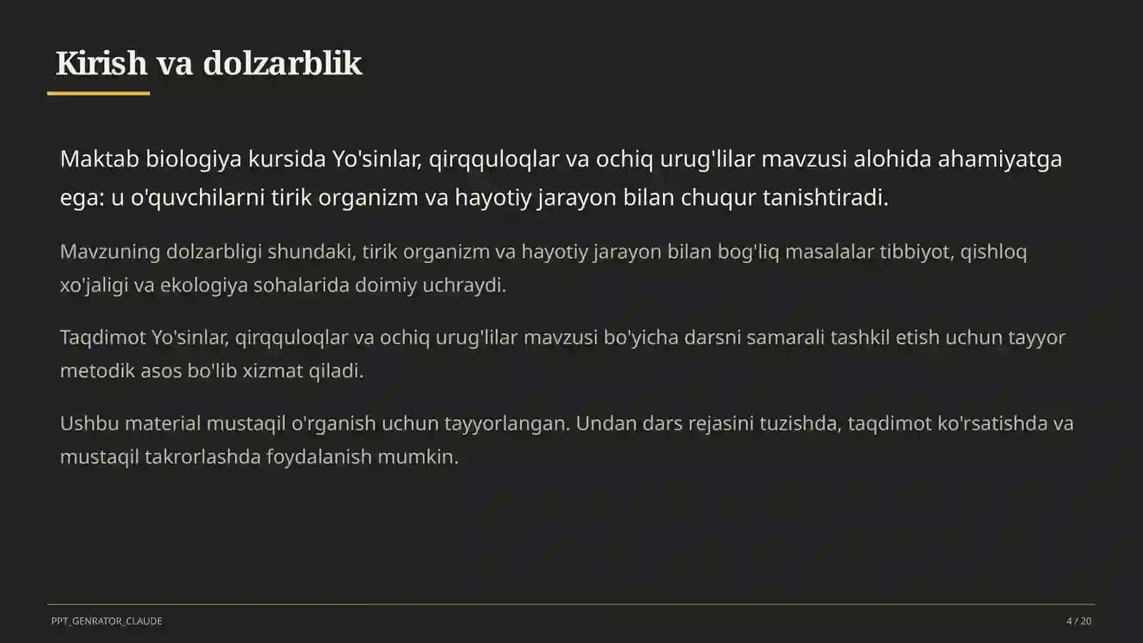 Yo'sinlar, qirqquloqlar va ochiq urug'lilar (6-sinf) 4