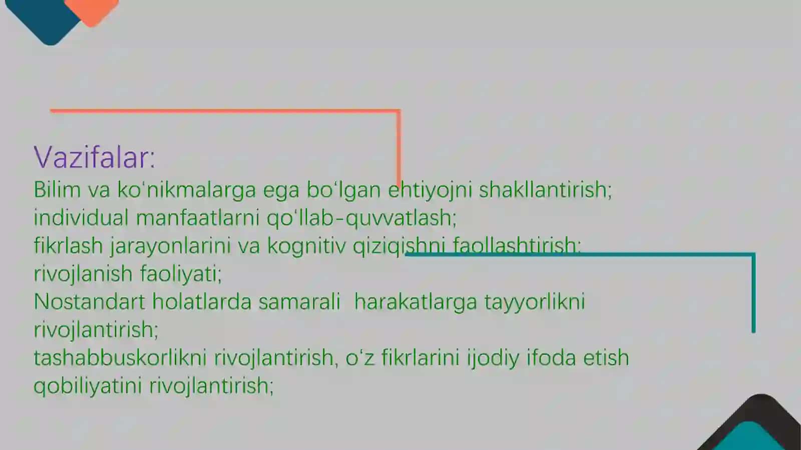 RIVOJLANTIRUVCHI MARKAZLARIDA TAʼLIMIY FAOLIYAT 4