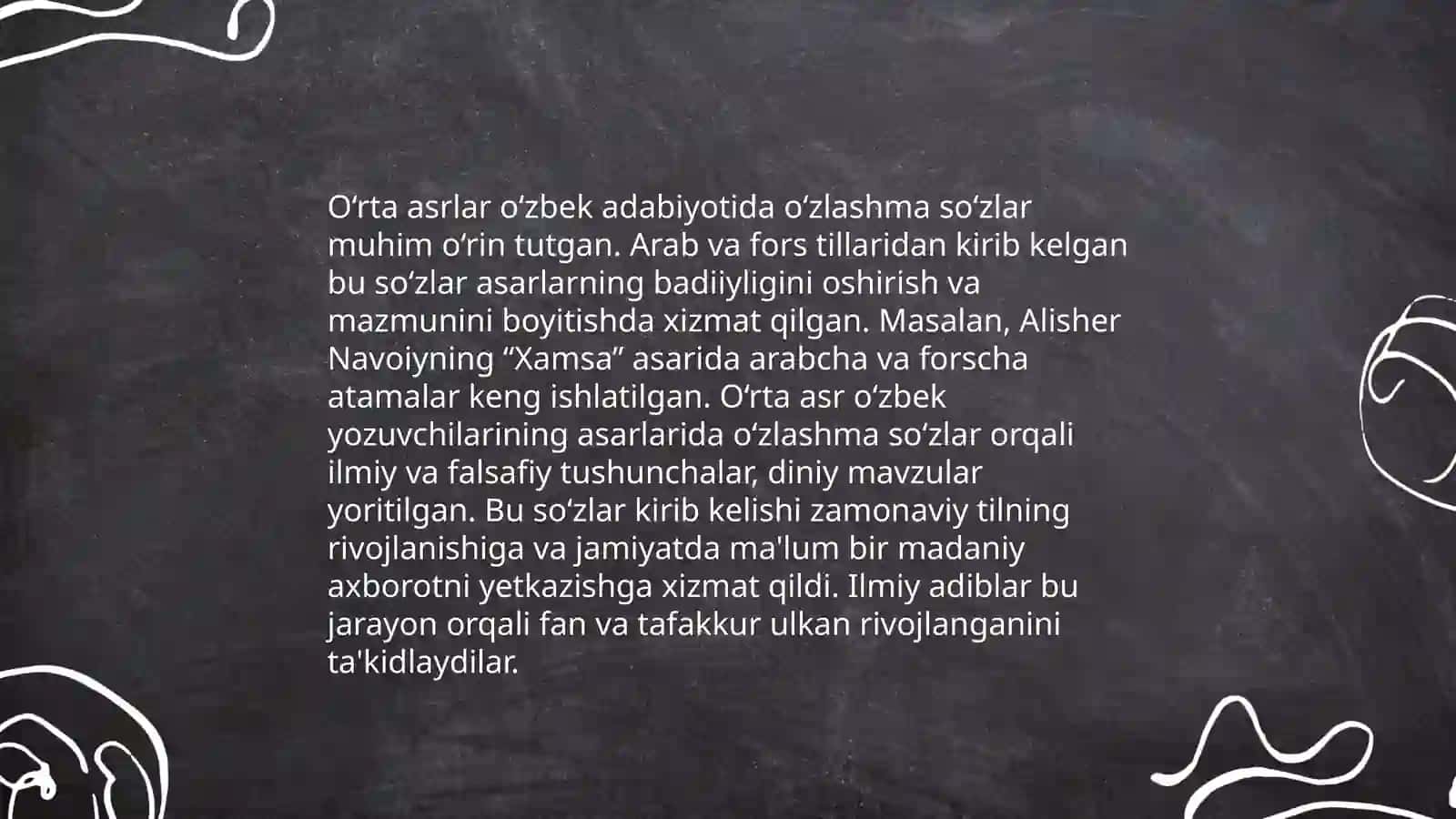 Eskirgan so'zlarning tarixiy asarlarda qo'llanilishi hamda o'zlashma so'zlar 4