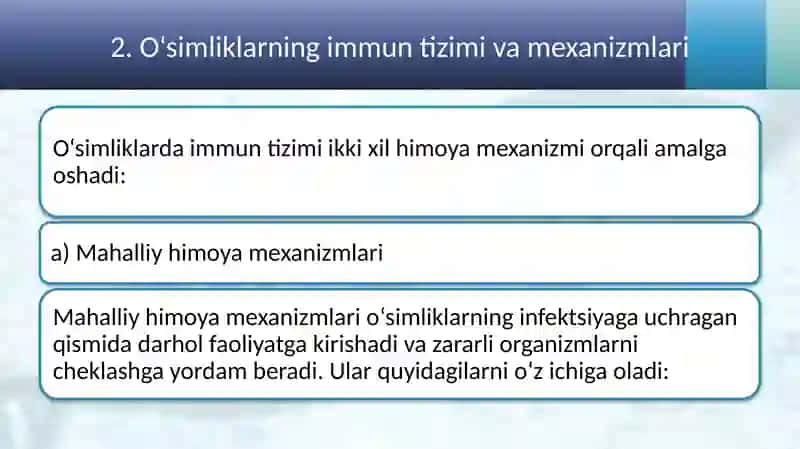 Oʻsimliklarning tizimli immunizatsiyasi va ularning mexanizmlari 4