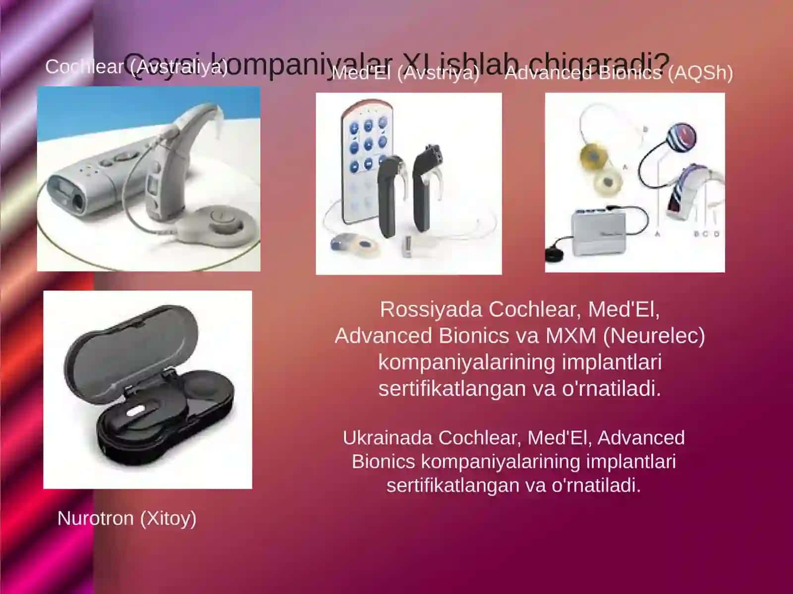 Koxlear implantatsiya asosiy tushunchalari 4