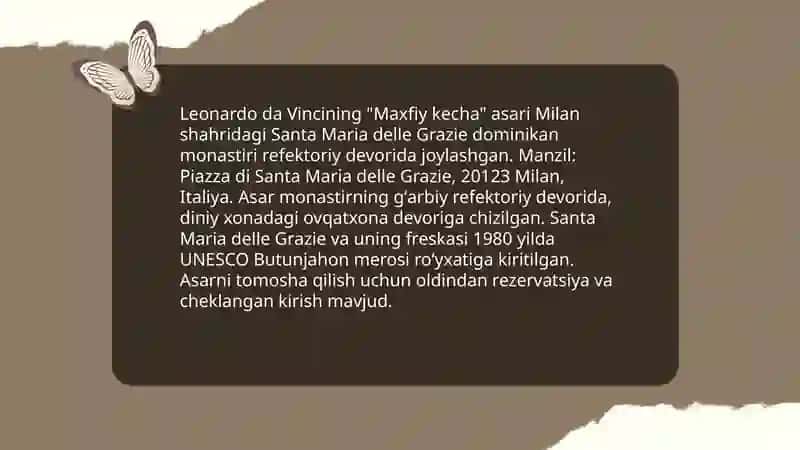 Leonardo da Vinci "Maxfiy kecha" asari 4