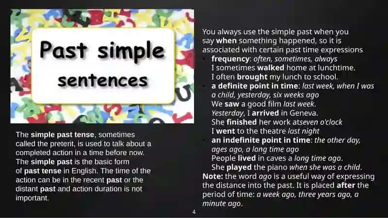 Past Tenses 4