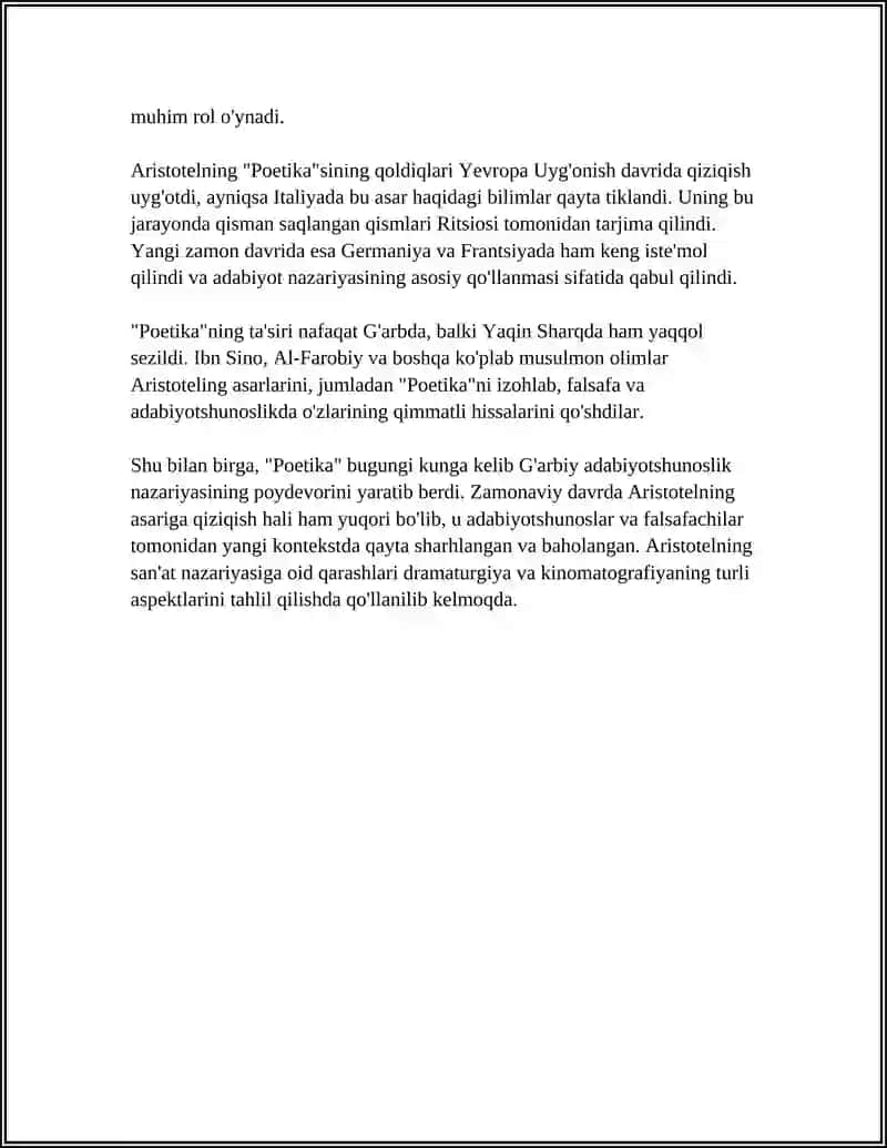 ARISTOTELNING POETIKA ASARINI ÖQIB ÕRGANISH 4