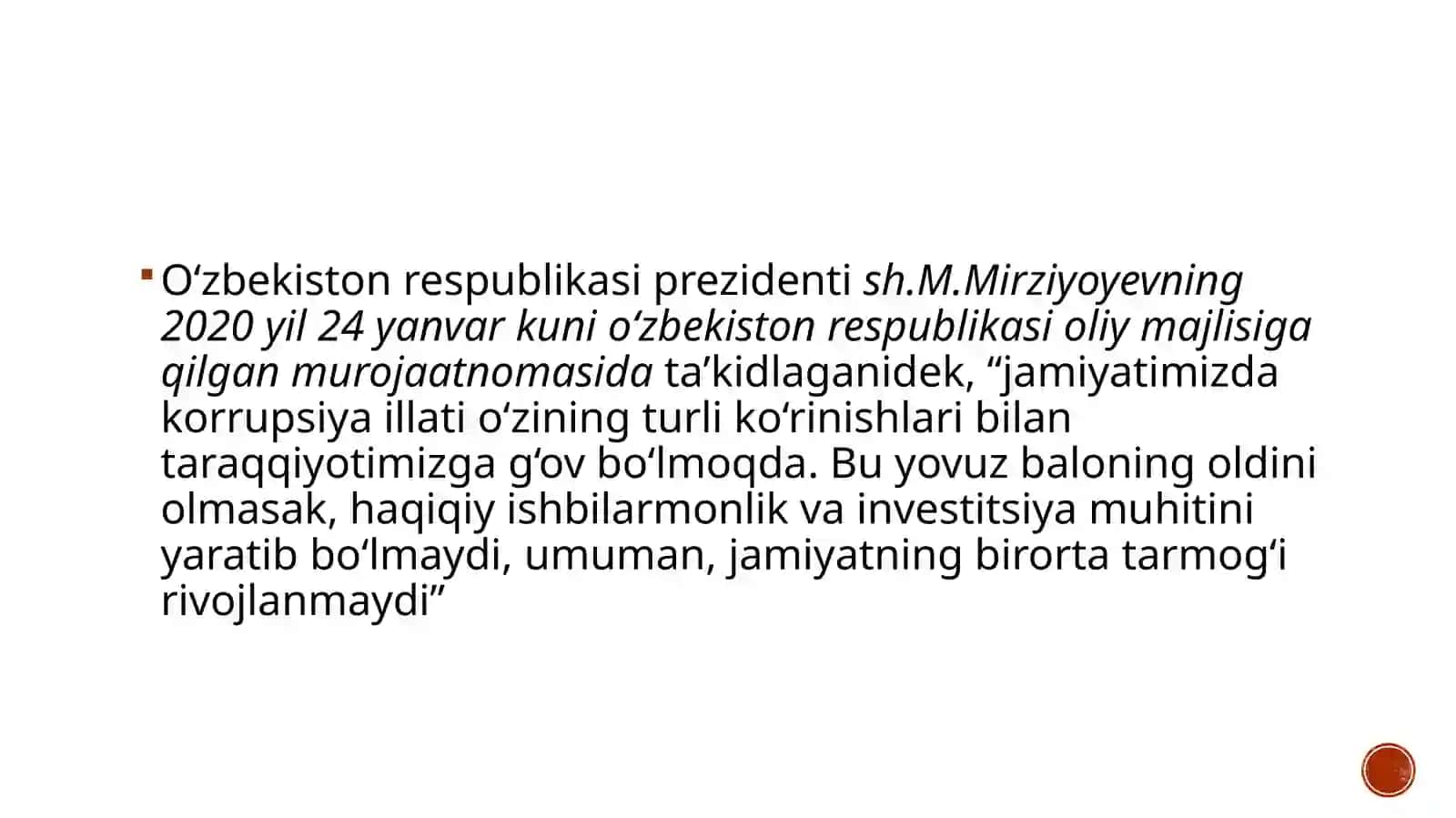 O‘zbekiston Respublikasidaki korupsiyaga qarshi kurashish choratadbirlar 4