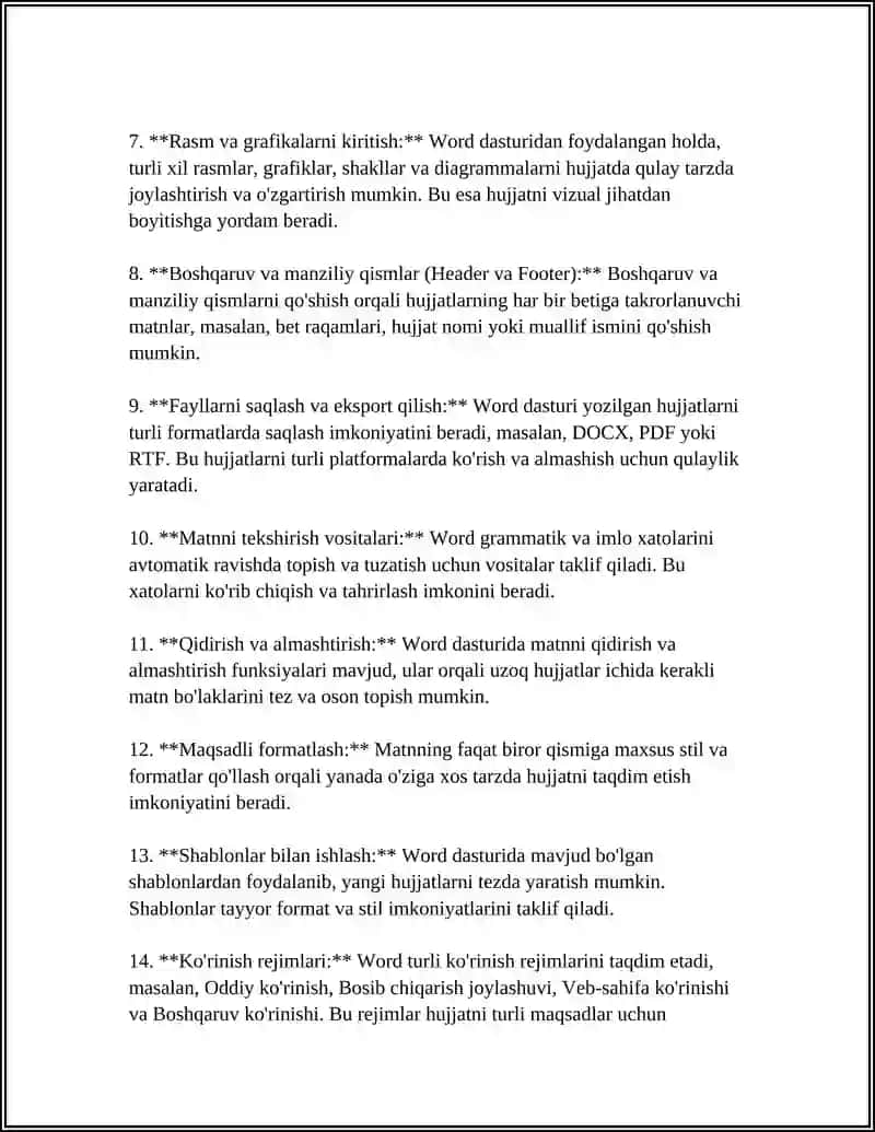 MS OFFICE DASTURLAR PAKETI 4