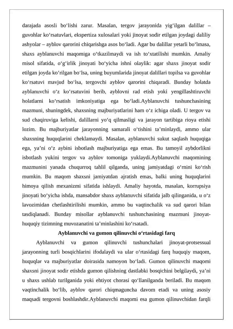 Ayblanuvchi tariqasida ishtirok etishga jalb qilish tartibi 4