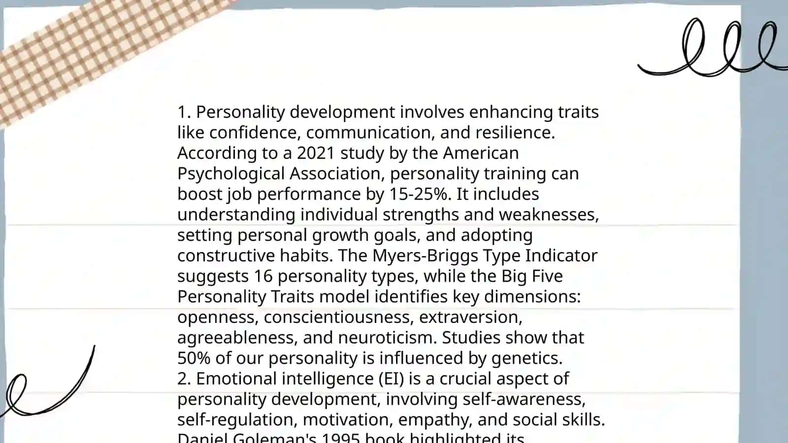 Personalities 4