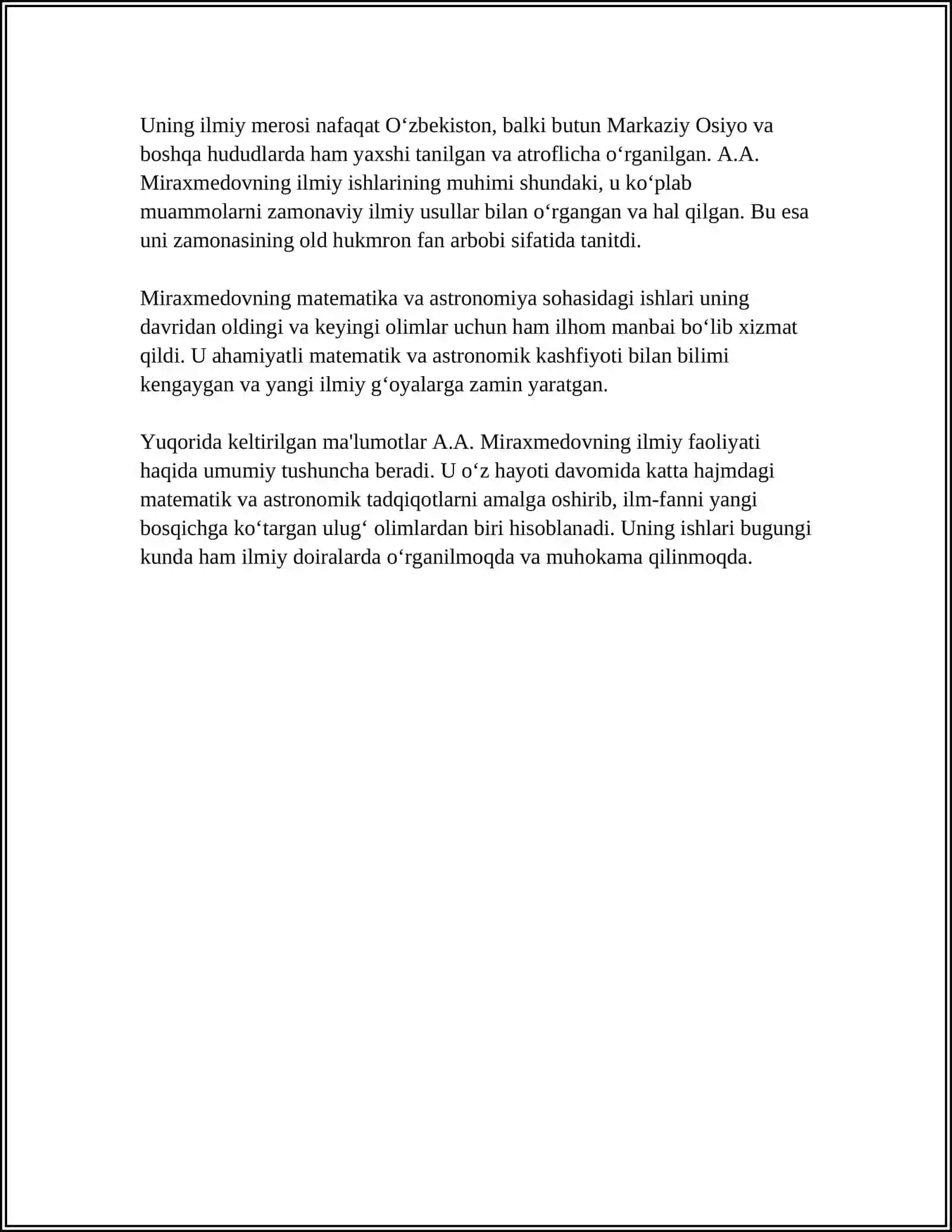 A.A.MIRAXMEDOVNING GʻOʻZANI "TOSHKENT" NAVLARINI YARATISHDAGI ILMIY ISHLARI 4