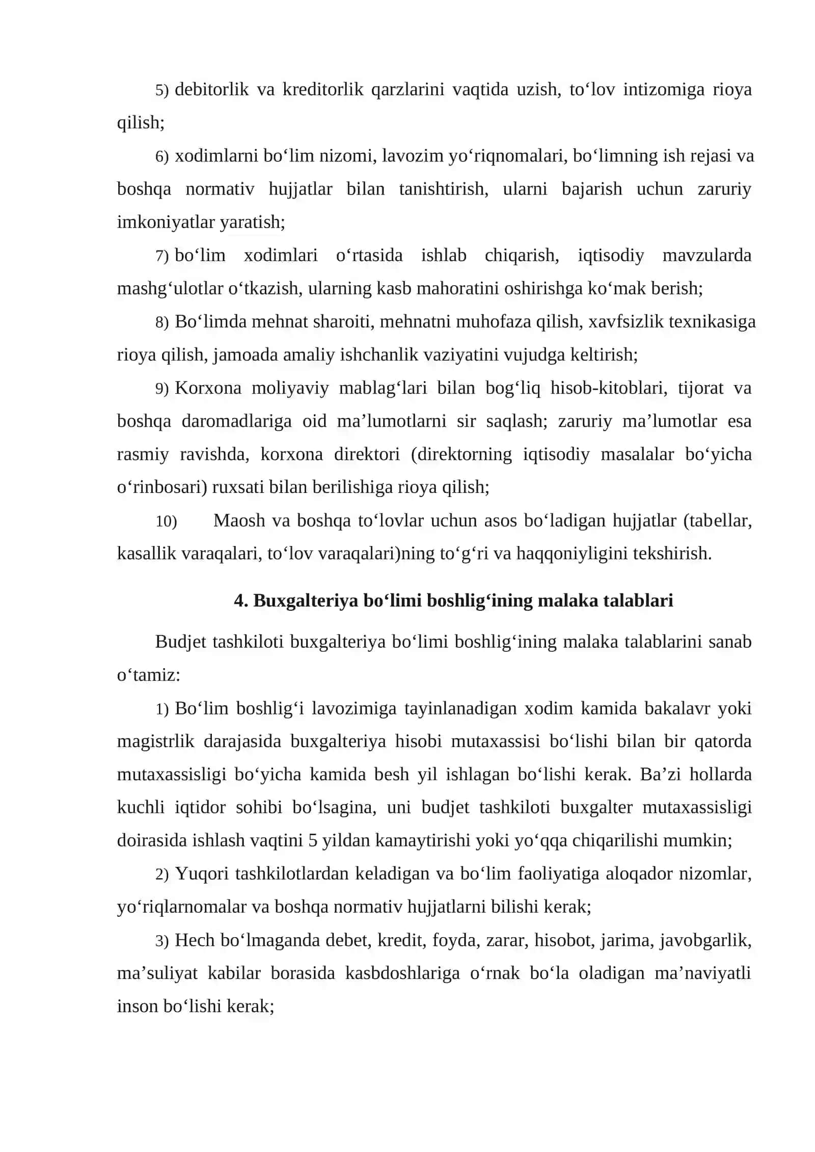 Bosh hisobchining huquq va majburiyatlari 4