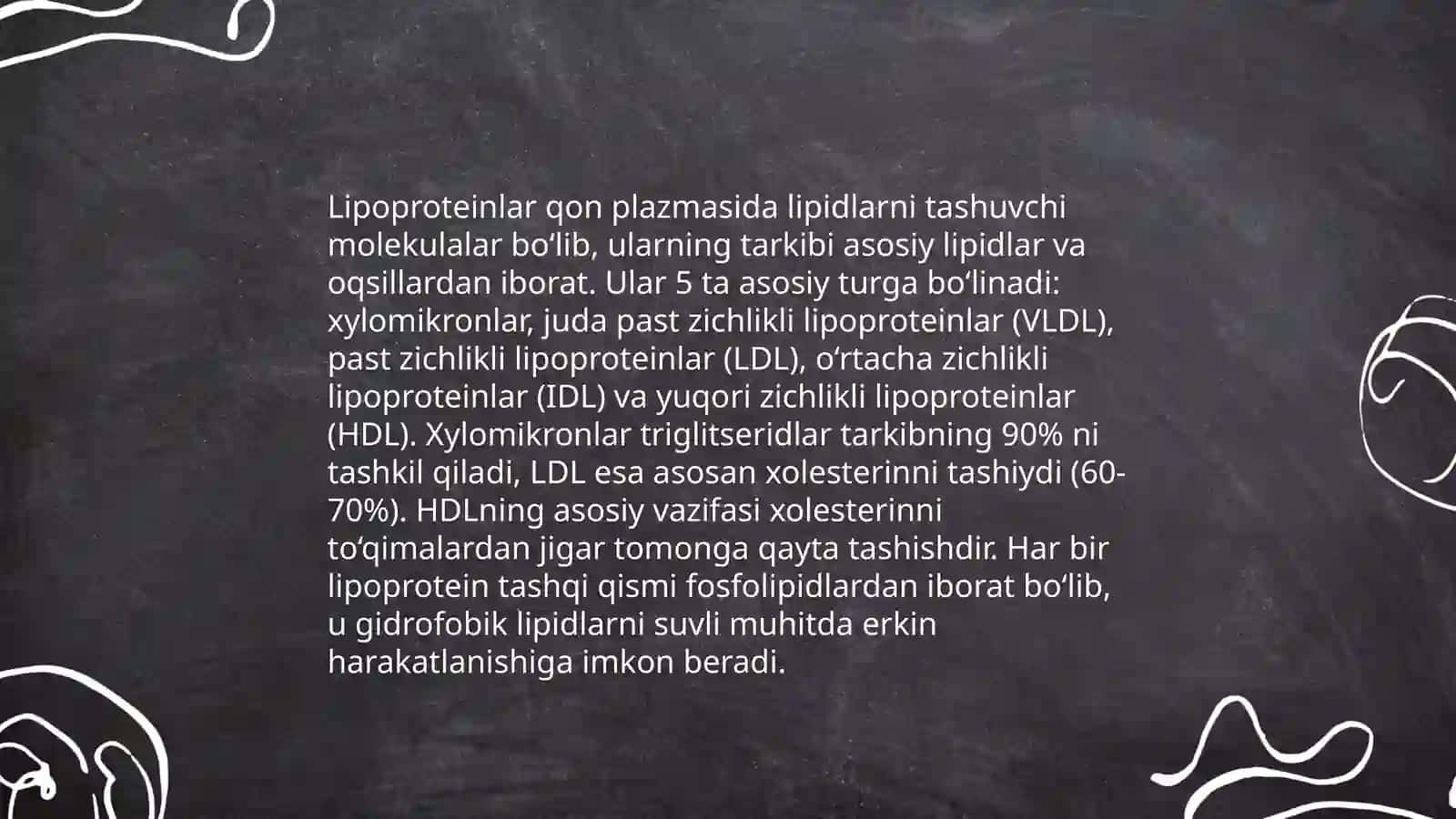 Qonda lipidlarni tashilish shakllari.Qon zardobida lipidlar fraktsiyalarini aniqlash usullari 4