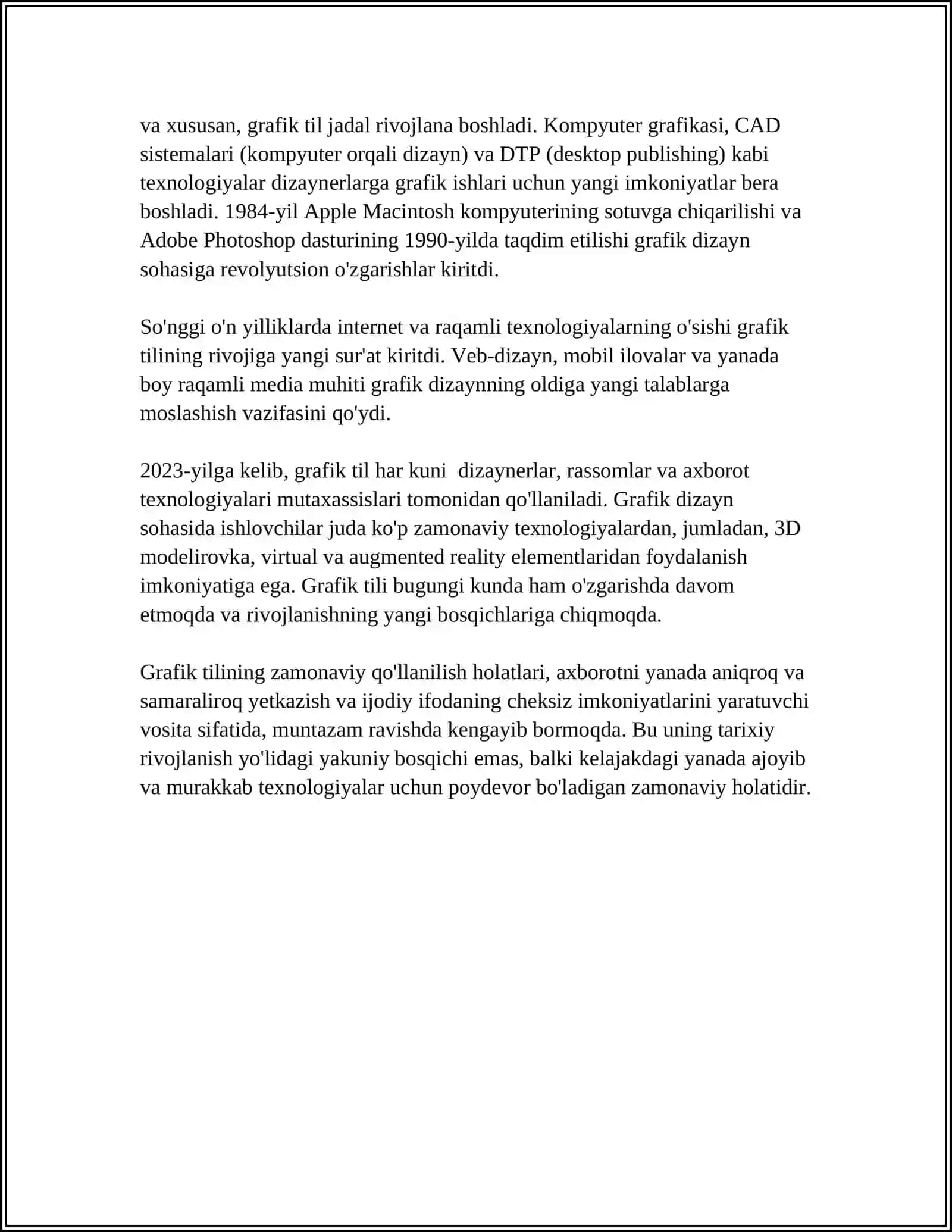 Grafik tilining mohiyati va tarixi 4