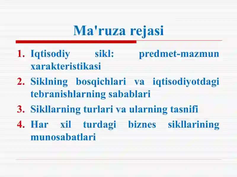 Z.Мавзу Реал иқтисодий даврлар назарияси 4