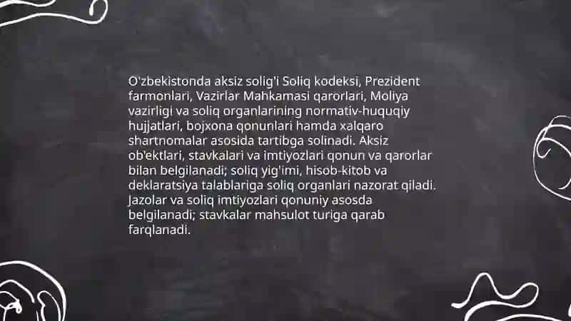 Aksiz solig'i va uning soliq tizimida tutgan o'rni 4
