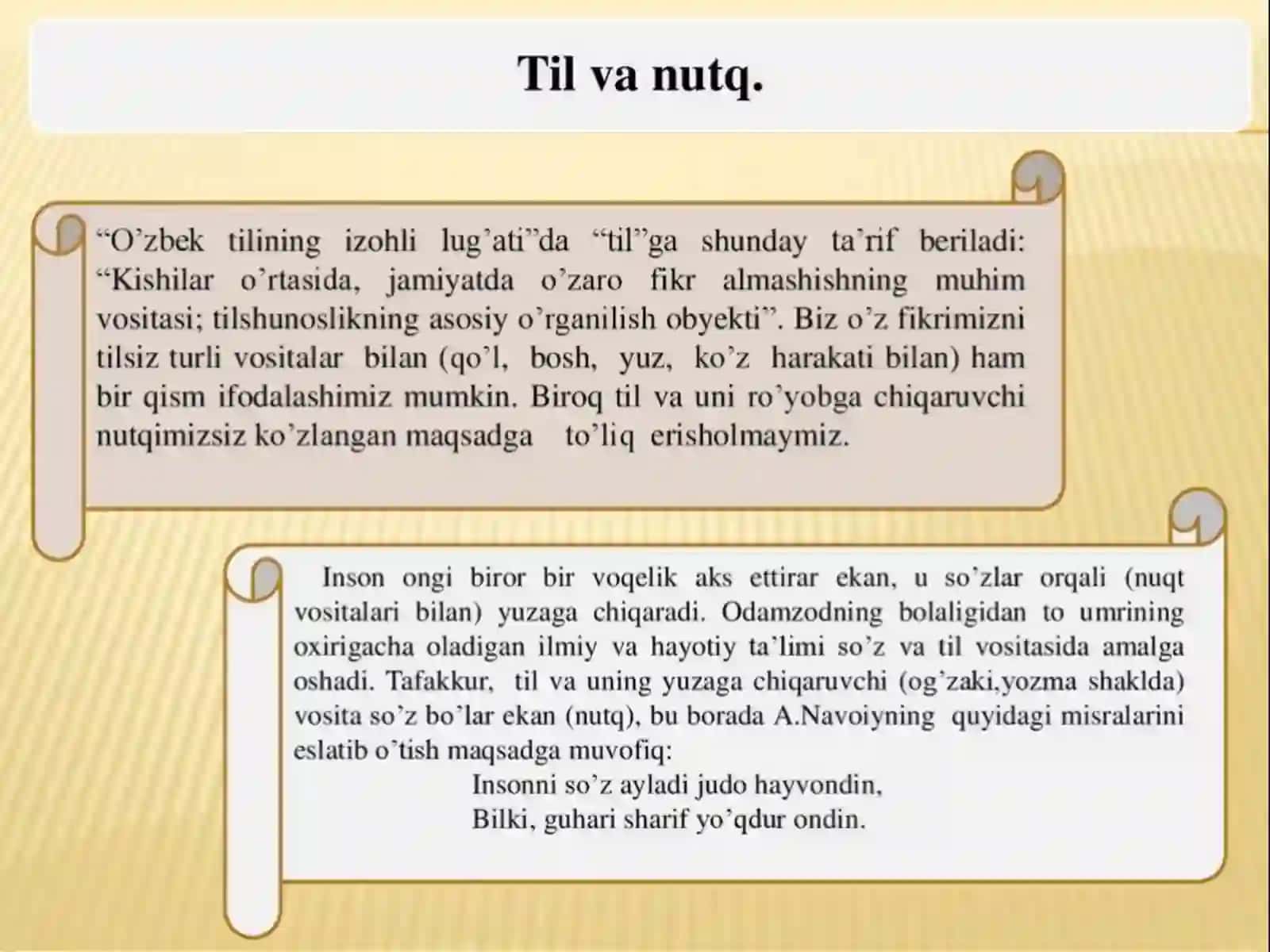 O’zbek tilining sohada qo’llanishi fanining mazmuni va vazifalari 4