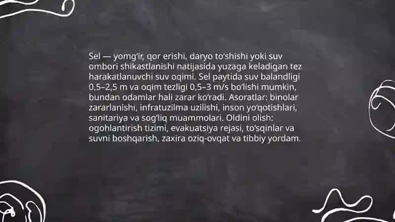 Tabiiy, texnogen, ekologik va ijtimoiy tusdagi favqulotda vaziyatlar 4